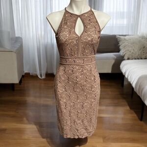 NWOT Nightway Sequined Cocktail Dress, 6